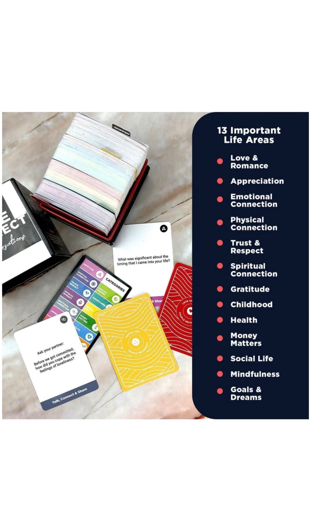 Couple Reconnect Card Game – 200 Deep Conversation Prompts for Couples